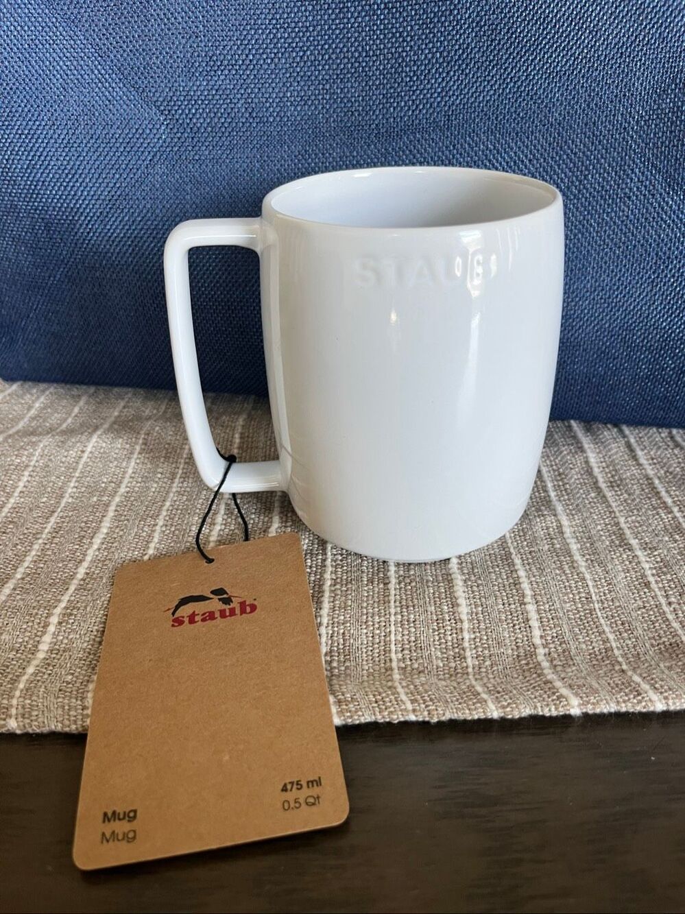 NWT STAUB Ceramic Stacking Mug 16 oz White